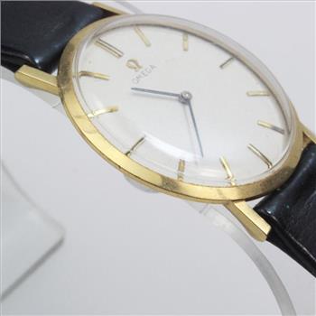 Men's Omega Vintage Ultra Thin 14kt Gold Watch - Evaluated By Independent Specialist