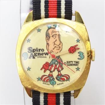 Men's Original 1970s Vintage Dirty Time Company Spiro Agnew Watch