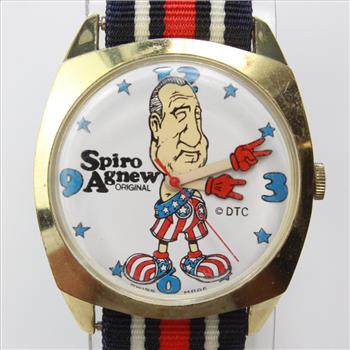 Men's Original 1970s Vintage Dirty Time Company Spiro Agnew Watch