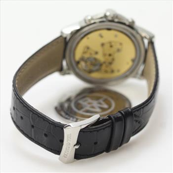 Men's Raymond Weil Geneve Chronograph Black Leather Watch