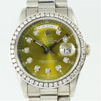 Men's Rolex Day Date Diamond Watch - Evaluated By Independent Specialist