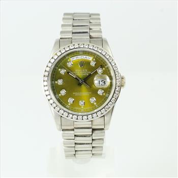 Men's Rolex Day Date Diamond Watch - Evaluated By Independent Specialist