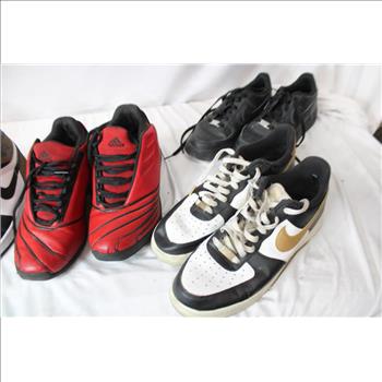 Men's Shoes Bulk Lot, Adidas, Nike Airforce Low & High Top 4 Pieces