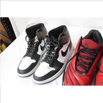 Men's Shoes Bulk Lot, Adidas, Nike Airforce Low & High Top 4 Pieces