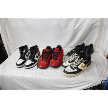 Men's Shoes Bulk Lot, Adidas, Nike Airforce Low & High Top 4 Pieces