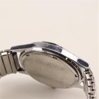 Mens Stainless Steel White Dial Watch