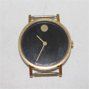 Men's Vintage Movado Gold Plated Zenith Watch - Case Only