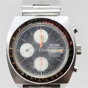 Men's Vintage Sicura Breitling Chronograph Watch - Evaluated By Independent Specialist