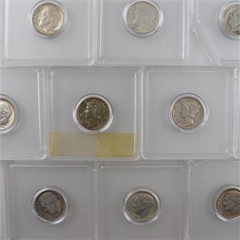 Mercury And Roosevelt Silver Dimes, 10 Pieces