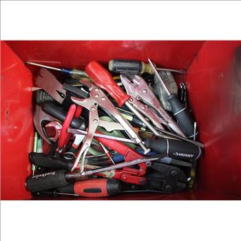 Metal Box With Mixed Tool Lot -10+