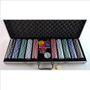 Metal Case With Poker Chips