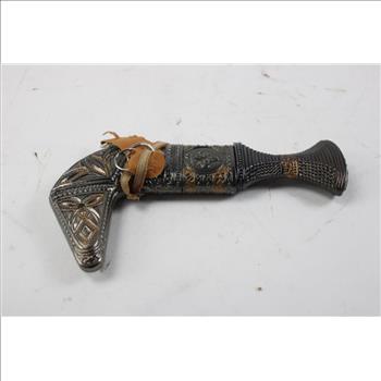 Metal Curved Knife With Sheath