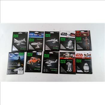 Metal Earth Steel Model Kits, Deadpool, Star Wars, And More, 10 Pieces