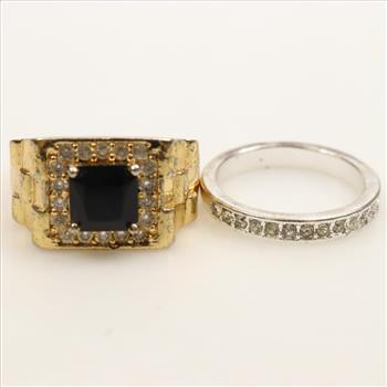 Metal Fashion Rings, 2 Pieces