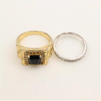 Metal Fashion Rings, 2 Pieces