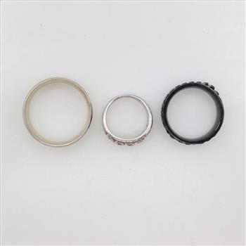 Metal Fashion Rings, 3 Pieces