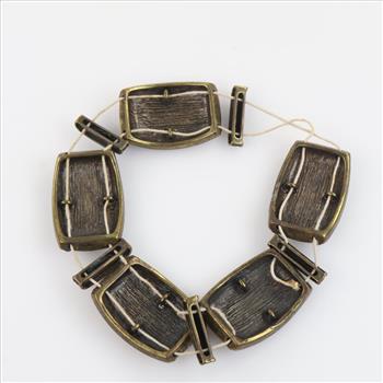 Metal Panel Link Fashion Bracelet