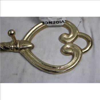 Metallic Art Piece Shaped Like A Key Coat Hanger
