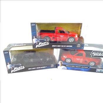 Metals Die Cast Fast & Furious Model Cars 3 Pieces