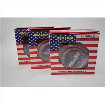Metra 1000W Amp Installation Kit, USA Link 2000W Amp Hookup Kit, 4 Pieces
