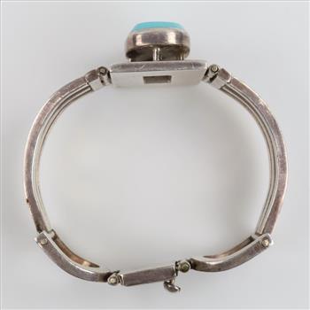 Mexican Silver Blue Stone Bracelet