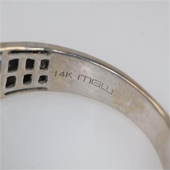 MG Worldwide 14kt White Gold Diamond Ring