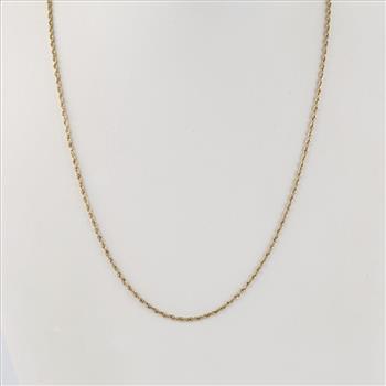 Michael Anthony Vintage 14kt Gold Twisted Rope Chain Necklace