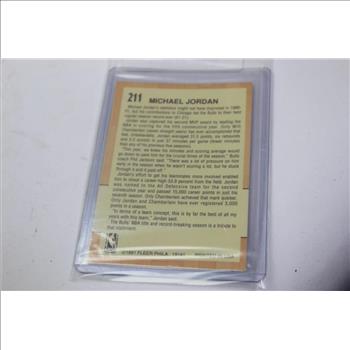 Michael Jordan 1991 Fleer Basketball All Star Team Card #211