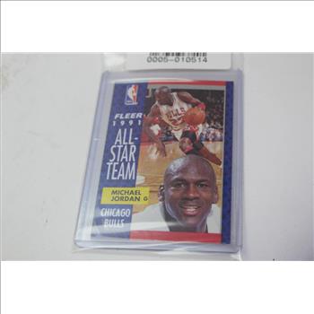 Michael Jordan 1991 Fleer Basketball All Star Team Card #211