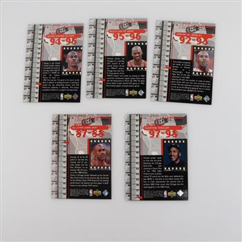 Michael Jordan Trading Cards, 5 Pieces