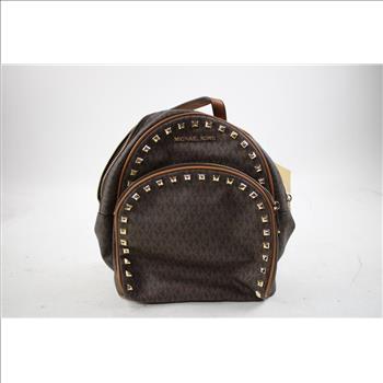 Michael Kors 'Abbey' Brown/Acorn Medium Studded Backpack