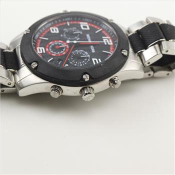Michael Kors Caine Black and Red Watch