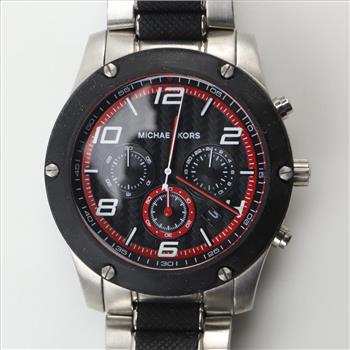 Michael Kors Caine Black and Red Watch