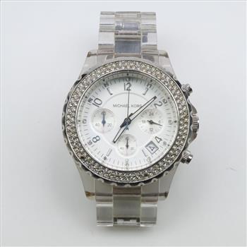 Michael Kors Crystal Accent Chronograph Watch