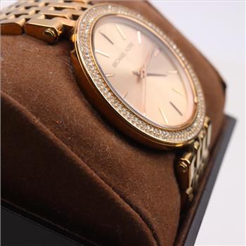 Michael Kors Darci Pave Rose Gold Tone Watch