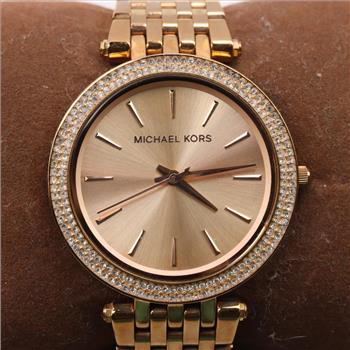Michael Kors Darci Pave Rose Gold Tone Watch