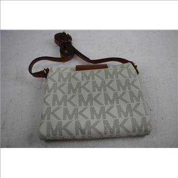Michael Kors Fulton Crossbody Bag, White/Brown
