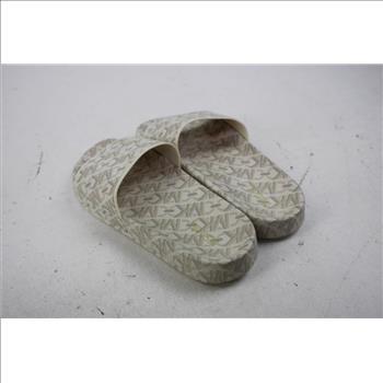Michael Kors Gilmore Slide Sandals, Vanilla, Size 6M