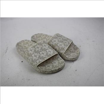 Michael Kors Gilmore Slide Sandals, Vanilla, Size 6M