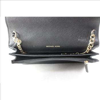 Michael Kors Leather Crossbody Bag, Black