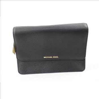 Michael Kors Leather Crossbody Bag, Black