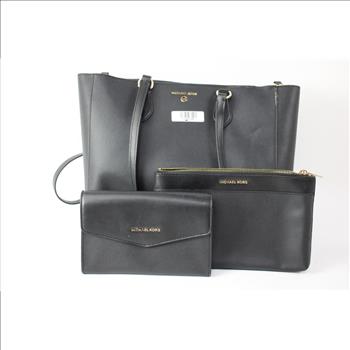 Michael Kors Leather Handbag Purse With Matching Handbags