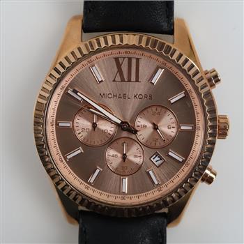 Michael Kors Lexington Leather Watch