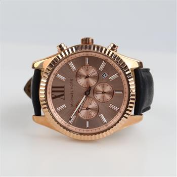 Michael Kors Lexington Leather Watch