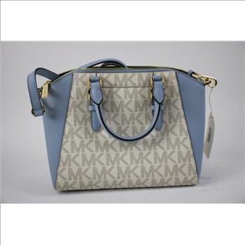Michael Kors Light Blue, White, Side Purse