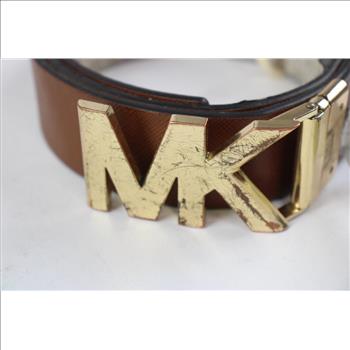Michael Kors MK Reversible Belt, Brown/White