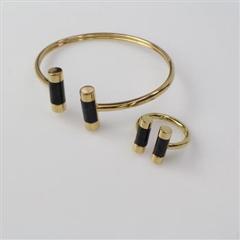 Michael Kors Open City Barrel Cuff Bracelet And Ring