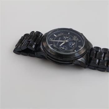 Michael Kors Oversized Runway Blue Tone Camo Watch