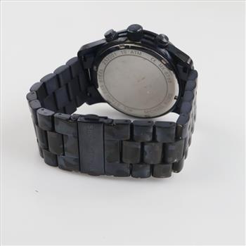 Michael Kors Oversized Runway Blue Tone Camo Watch