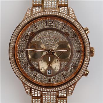 Michael Kors Oversized Runway Pave Chronograph Watch
